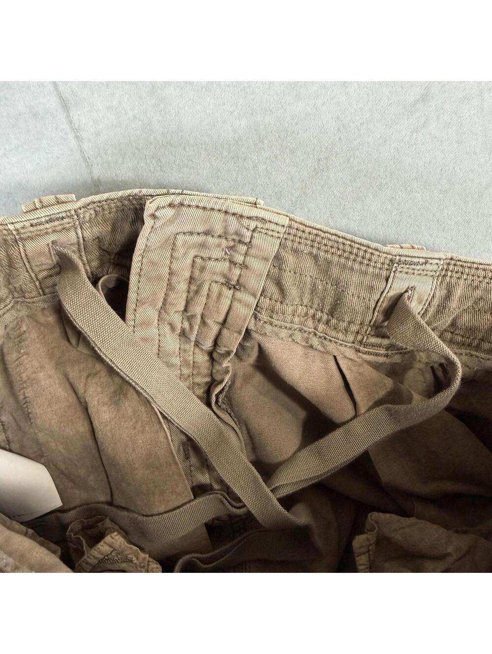 Abercrombie & Fitch Paratrooper Cargo Pants Mens 30x32 Brown Military Drawstring - Picture 6 of 8